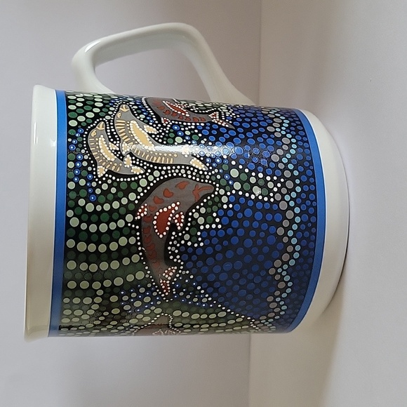 TOBWABBA ART Aboriginal Australia Dolphins Coffee Mug. 1994. - Picture 1 of 10